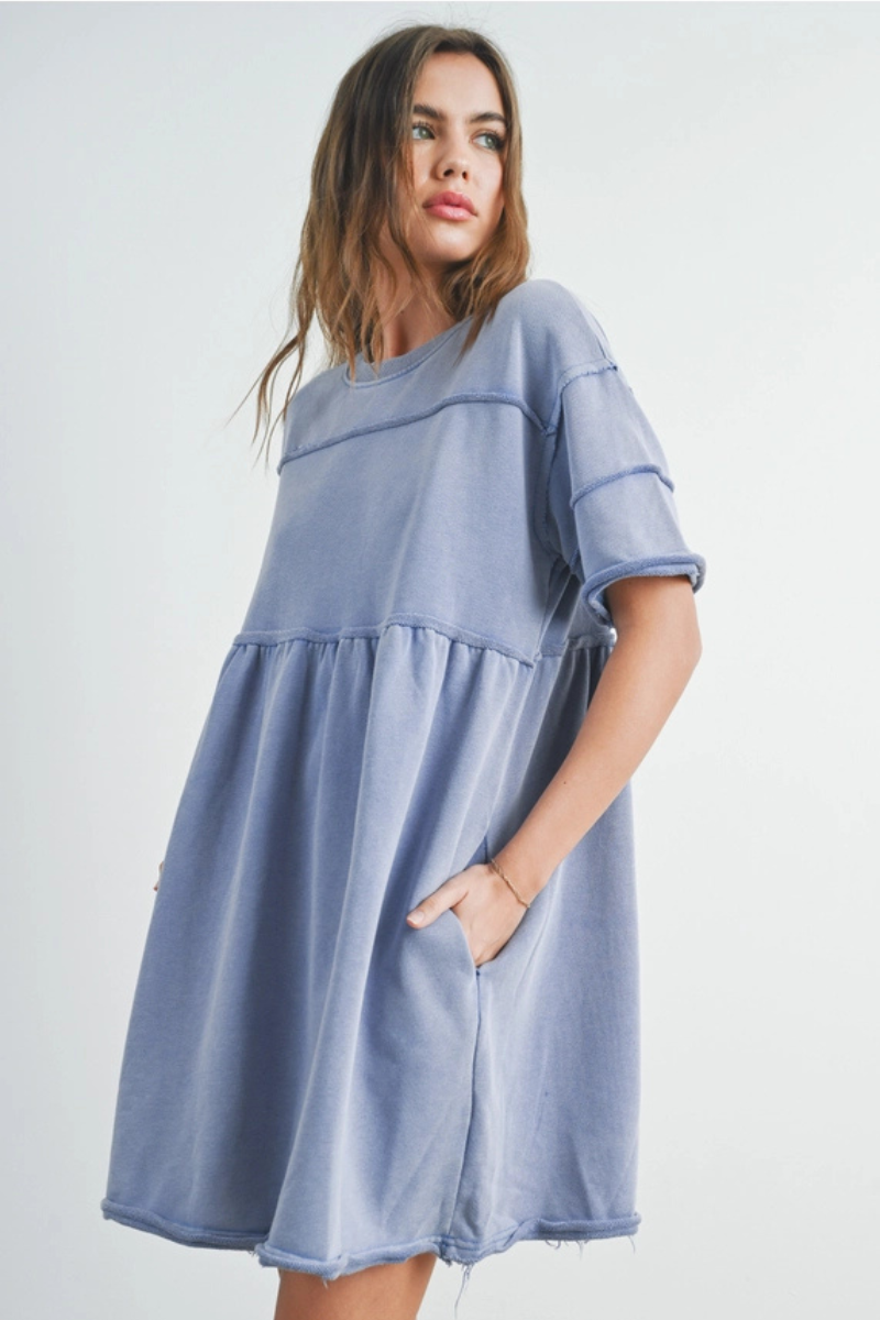 French Terry Dress | Denim