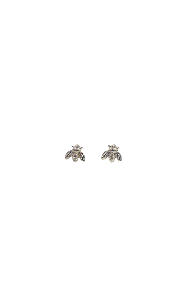Wildflower Bee Studs | Silver