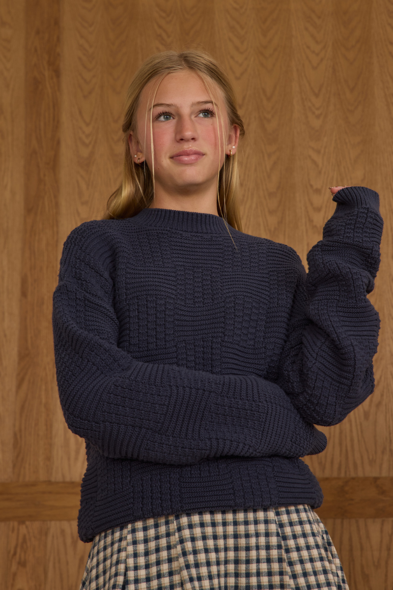 Carolina Sweater | Navy Teen
