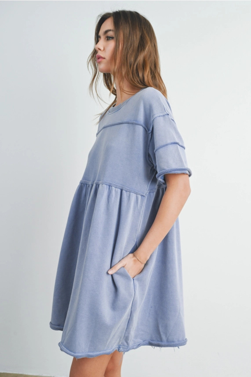 French Terry Dress | Denim