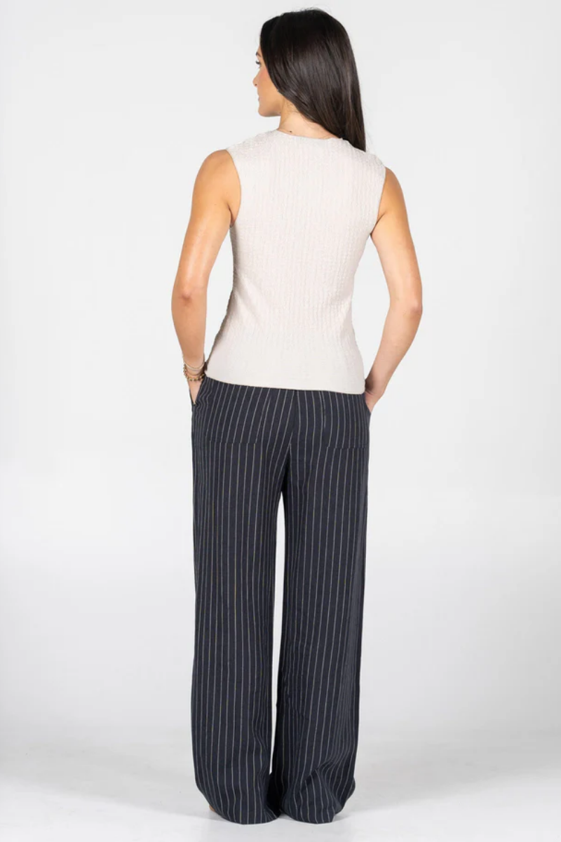 Ramie Stripe Pant
