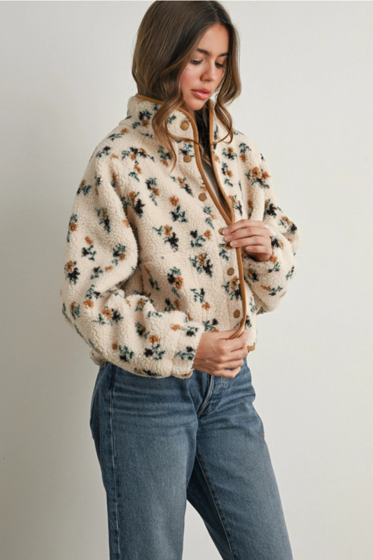 Floral Fleece Jacket
