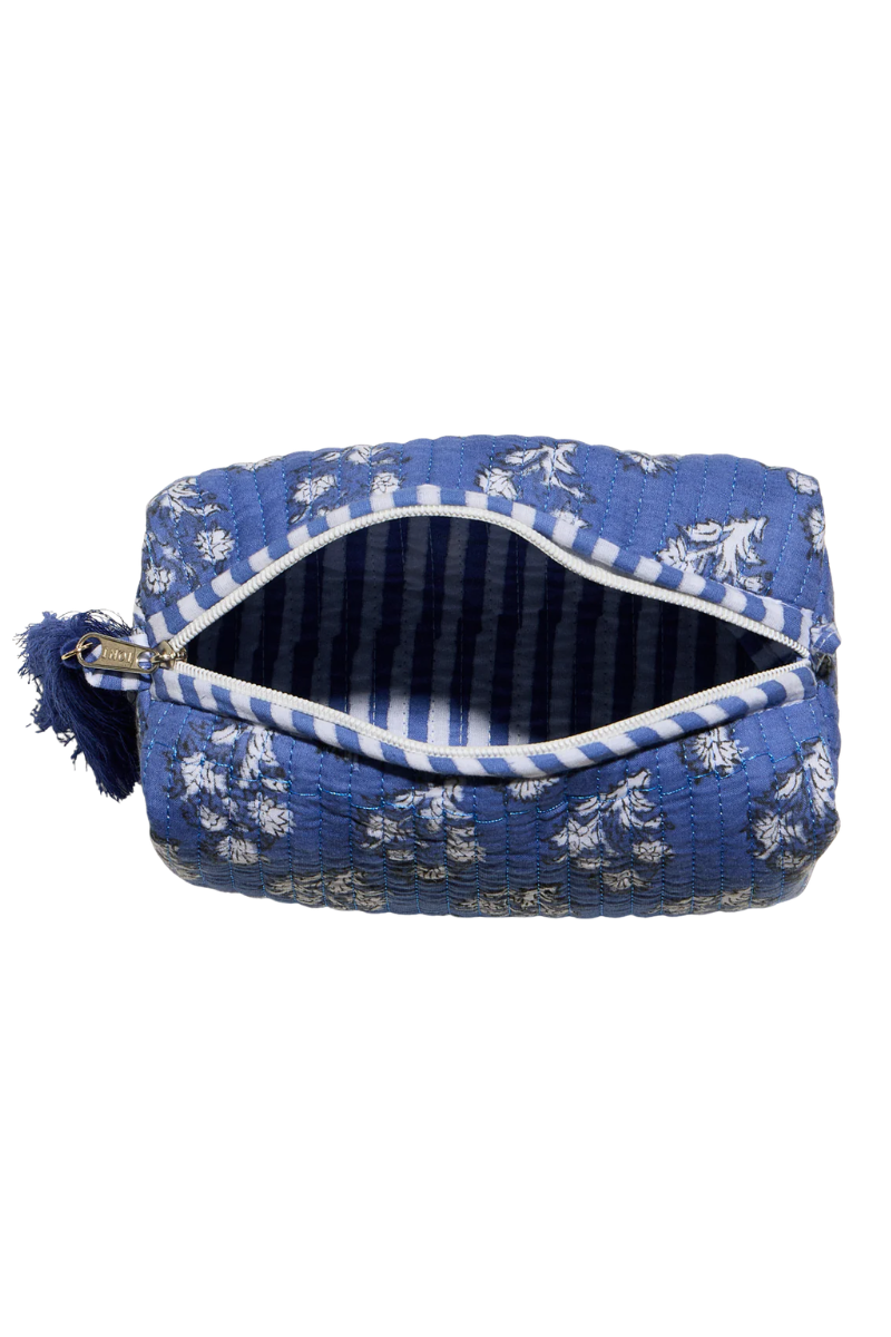 Quilted Travel Pouch | Blue