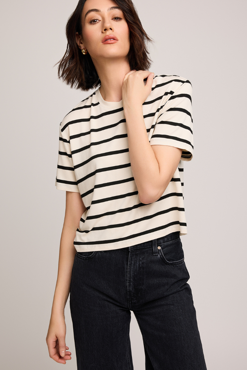 Jaxon T-shirt | Cream Stripe