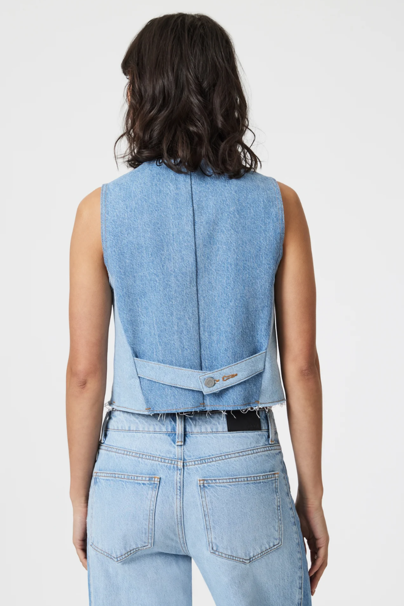 Blocking Denim Vest