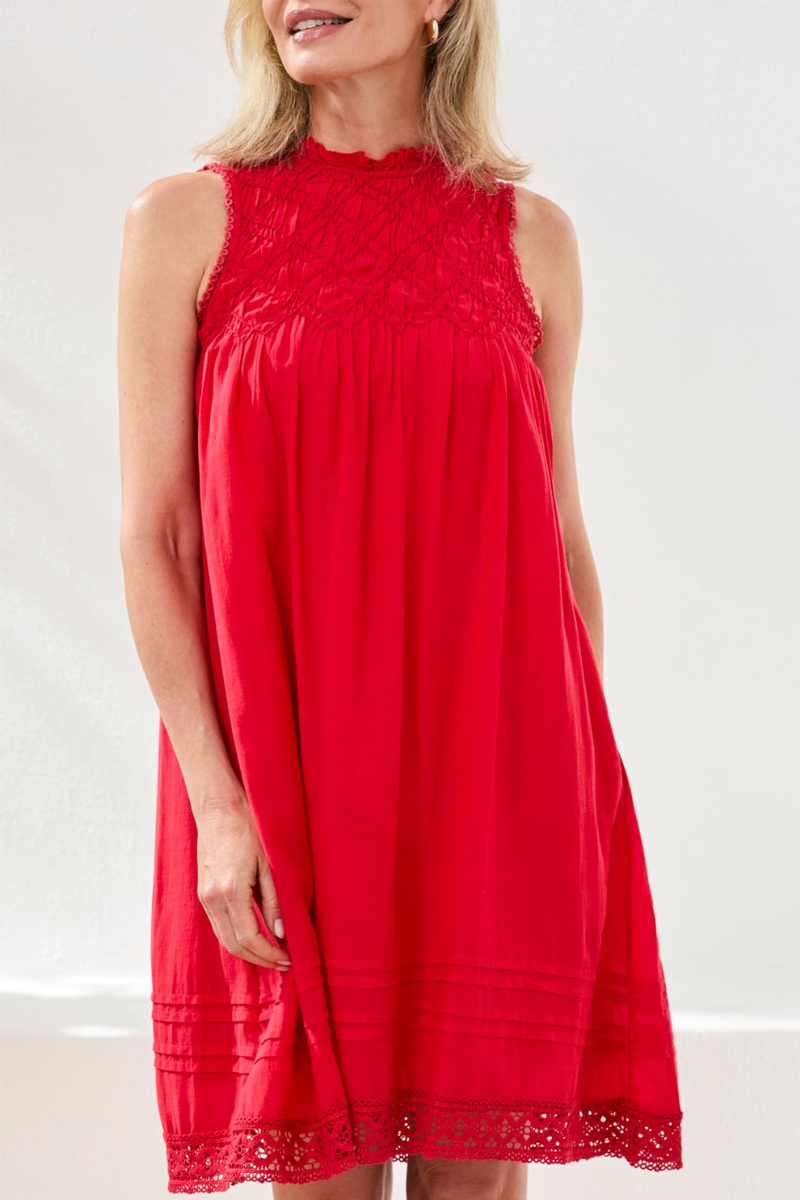 Smocked Top Sleeveless Dress