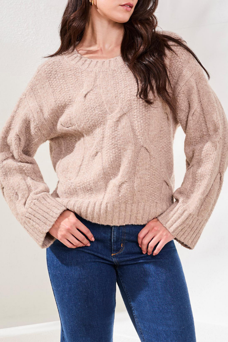 Cable Knit Crewneck