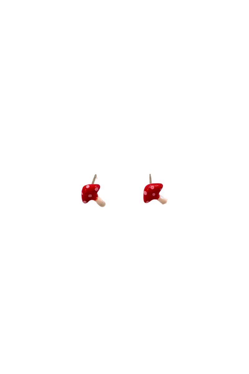 Ceramic Mushroom Studs