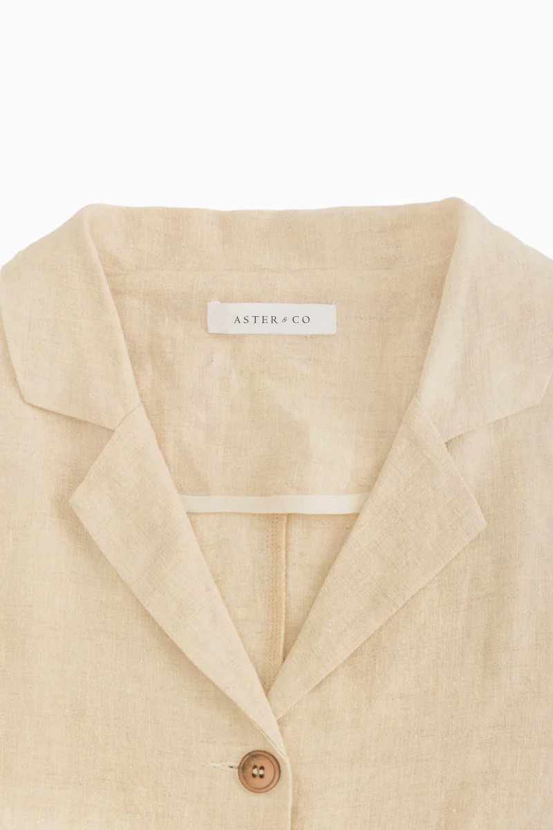 Aster Linen Crop Top