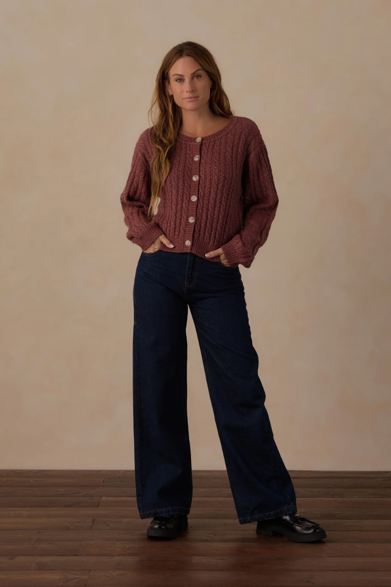 Cheyenne Mulberry Cardigan