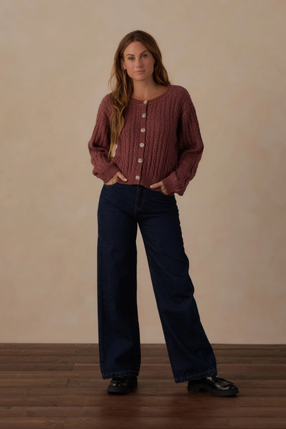 Cheyenne Mulberry Cardigan