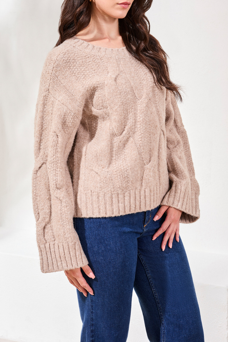 Cable Knit Crewneck