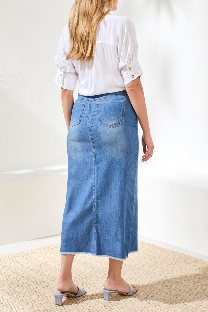 Full Length Denim Skirt