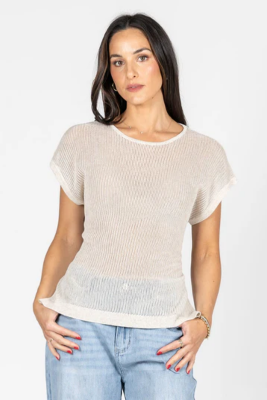 Knit Top with Tie Back