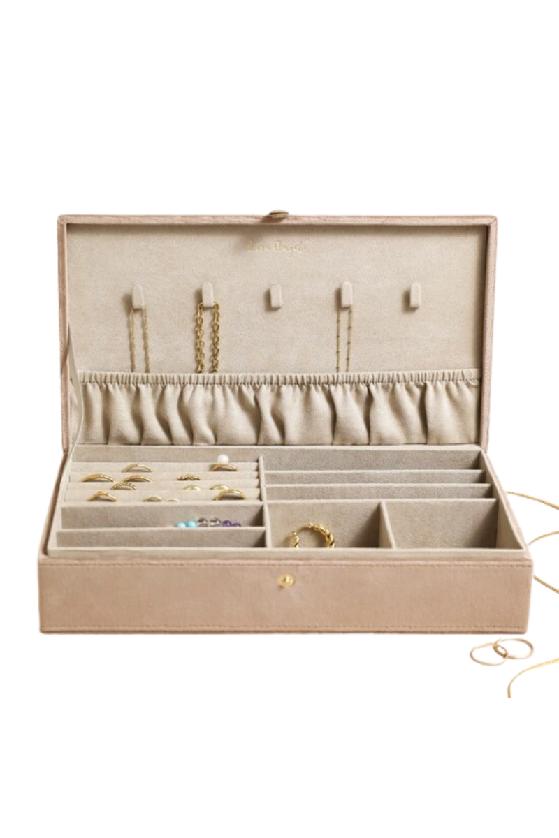 Quilted Jewelry Case | Taupe