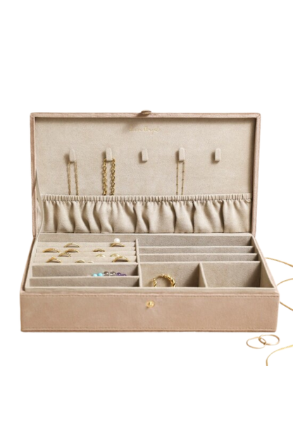 Quilted Jewelry Case | Taupe