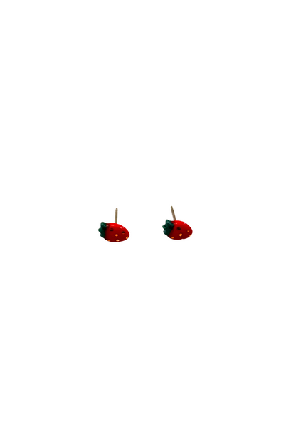 Ceramic Strawberry Studs