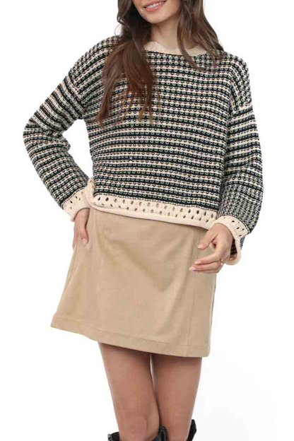 Samantha Striped Knit Sweater
