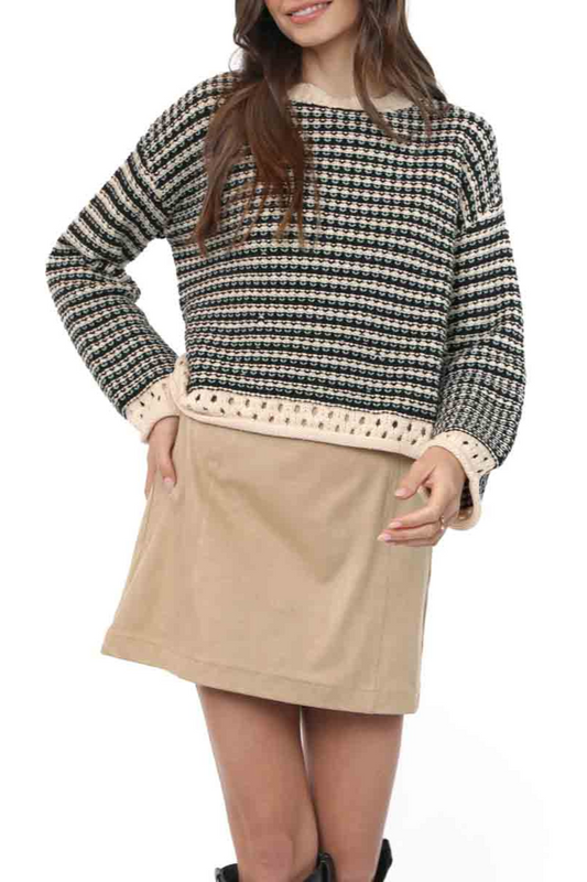 Samantha Striped Knit Sweater
