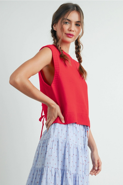 Knit Tie Back Vest
