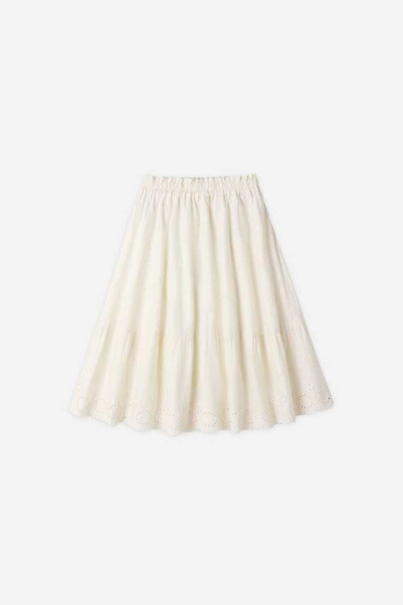 Girls Rose Skirt | Ivory