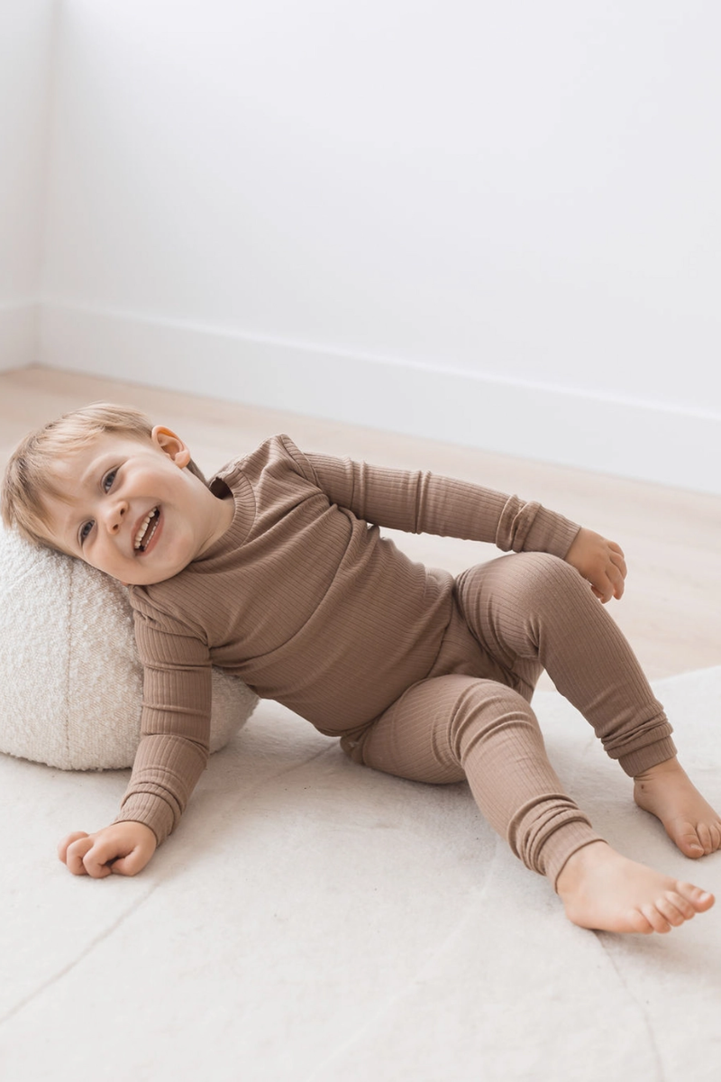 Ribbed Lounge Set | Cappuccino