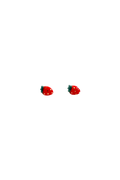 Ceramic Strawberry Studs