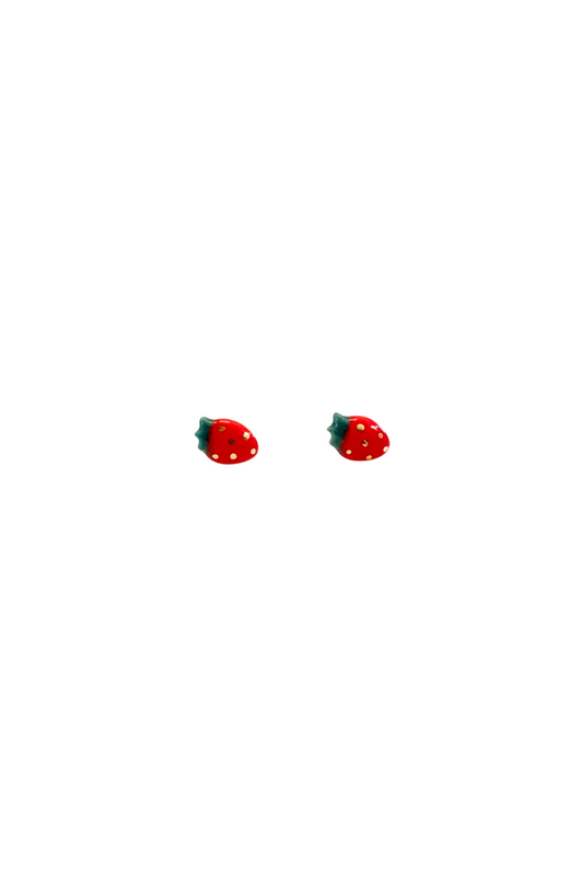 Ceramic Strawberry Studs