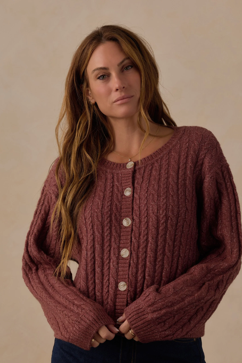 Cheyenne Mulberry Cardigan