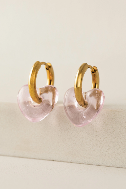 Corazon Heart Hoop Earrings