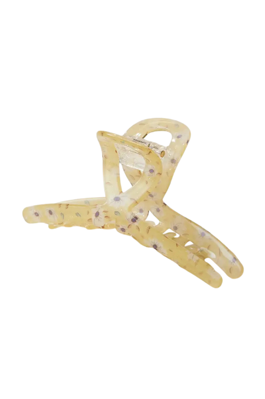 Floral Claw Clip | Yellow