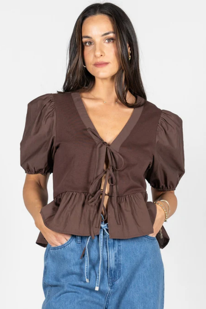 Ruffle Bottom Blouse