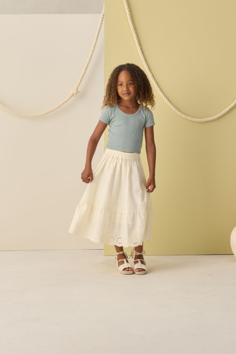 Girls Rose Skirt | Ivory