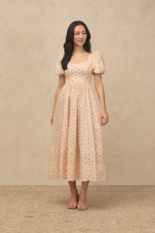 Maggie Dress Floral Stripe