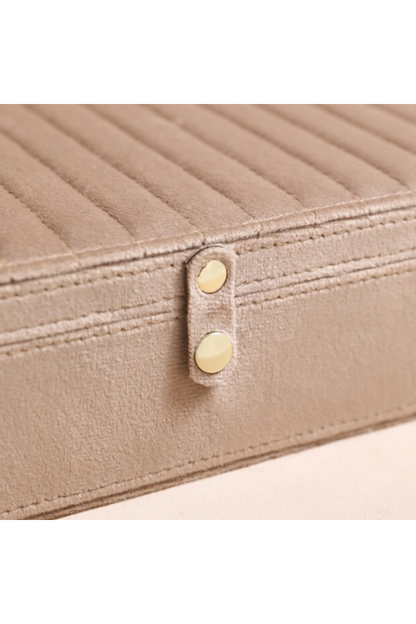 Quilted Jewelry Case | Taupe