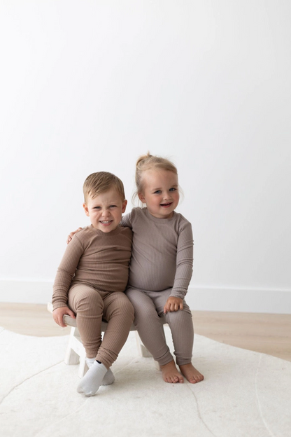 Ribbed Lounge Set | Cappuccino