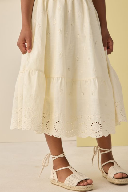 Girls Rose Skirt | Ivory