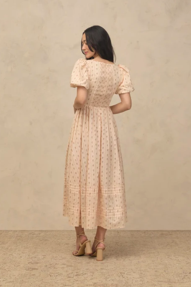 Maggie Dress Floral Stripe