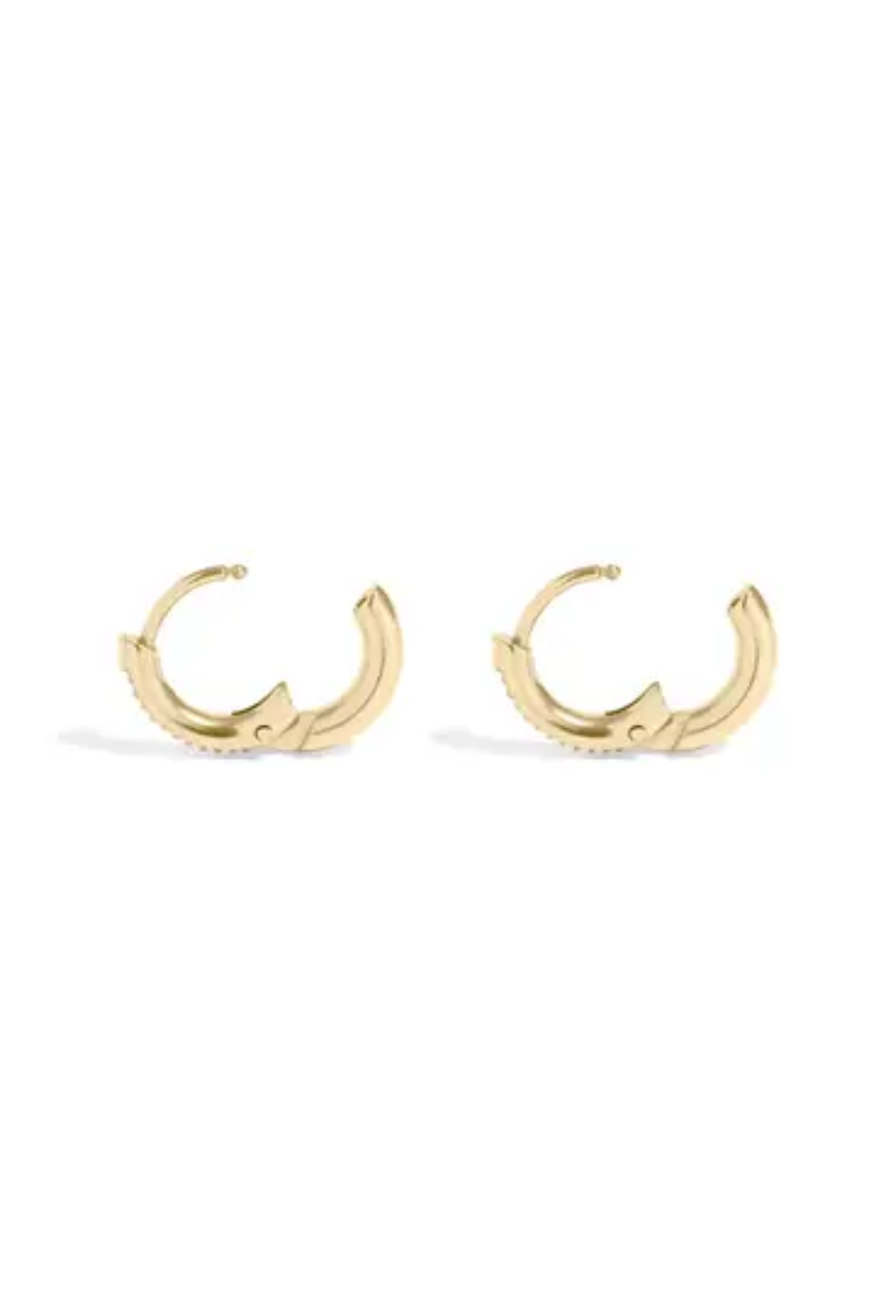 Huggie Earrings with Stones