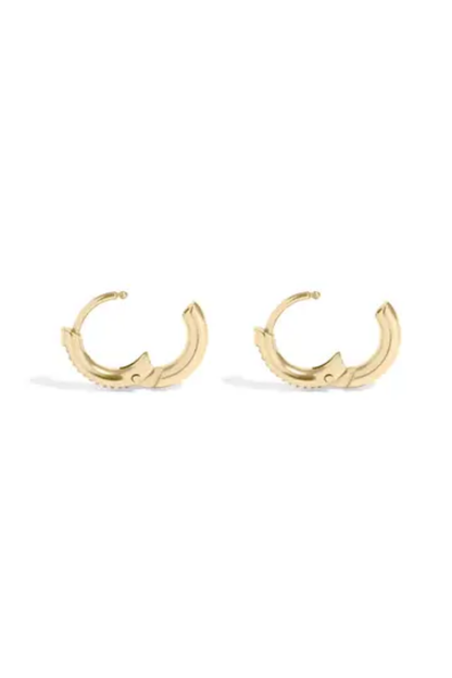 Huggie Earrings with Stones