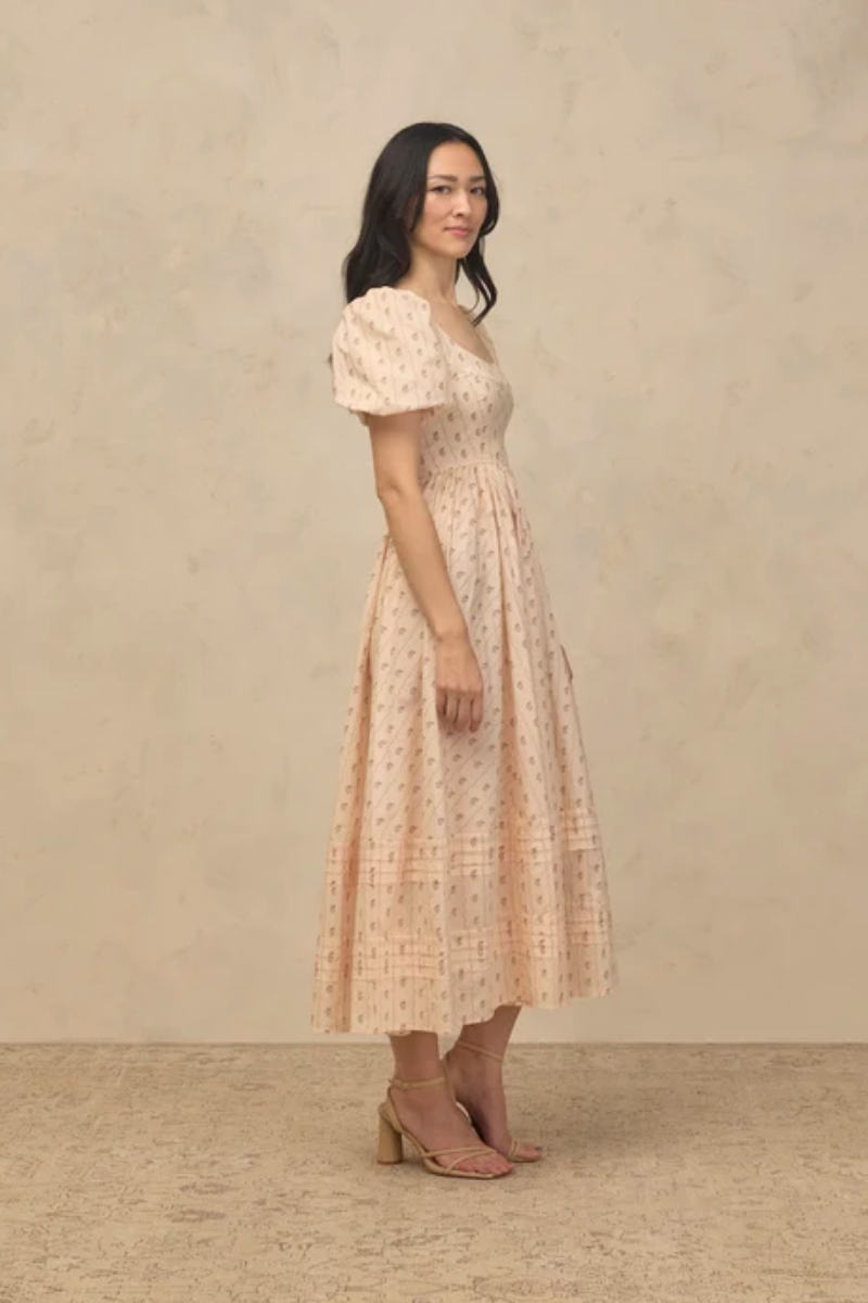 Maggie Dress Floral Stripe