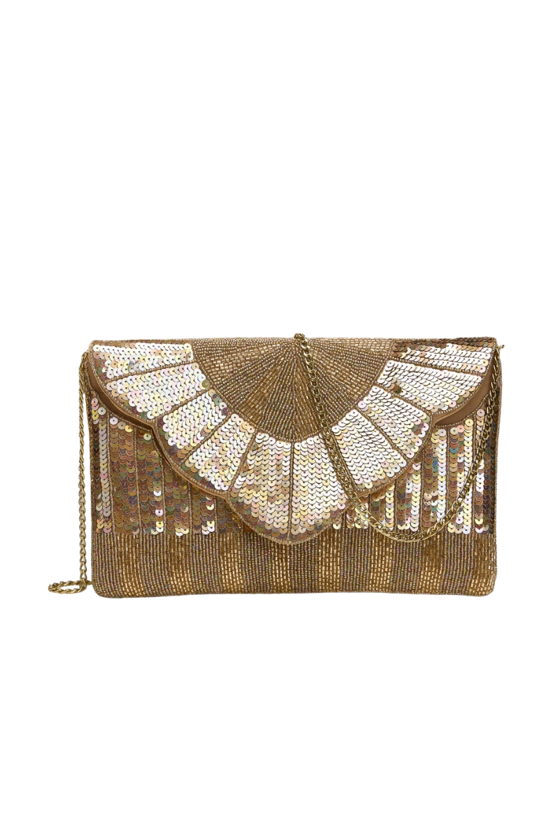 Gold Sequin Clutch
