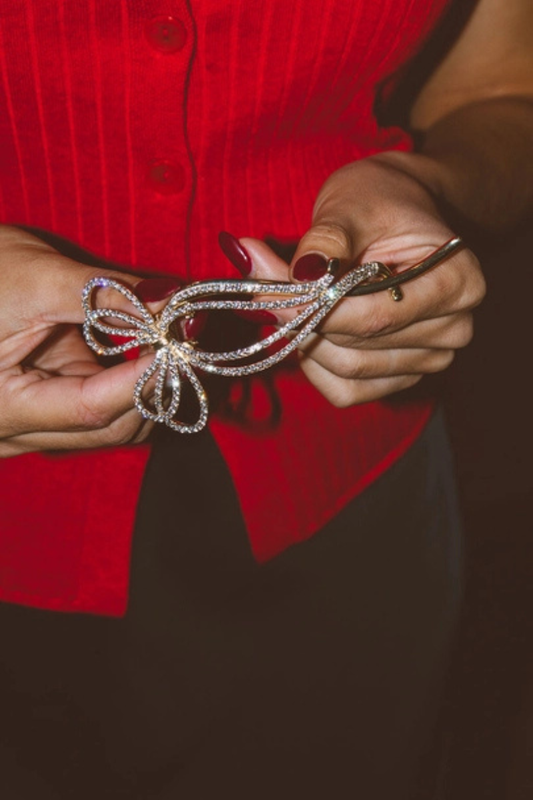 Diamond Bow Hair Pin