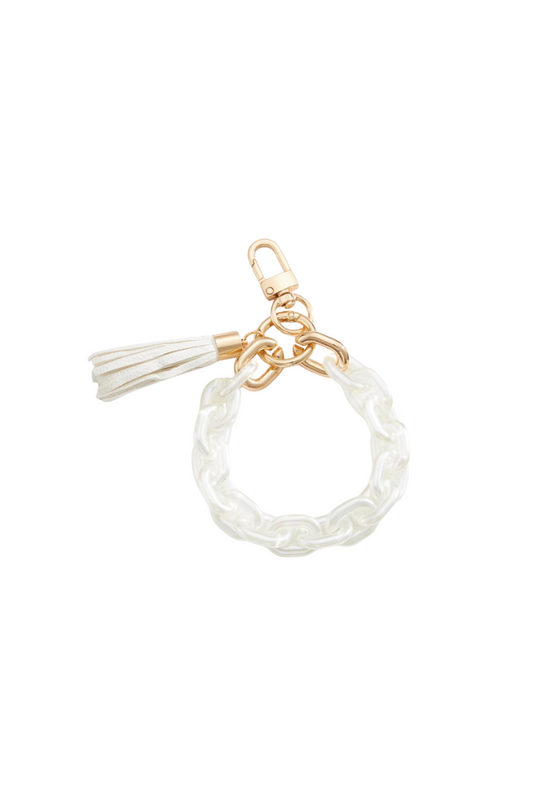 Resin Keychain | White