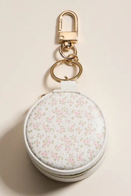 Round Travel Jewelry Case | Keyring