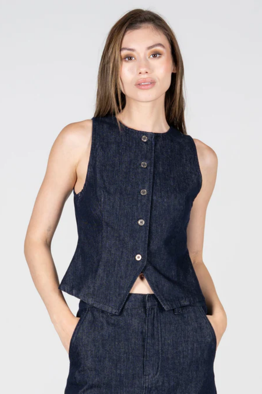 Slim Fit Denim Vest