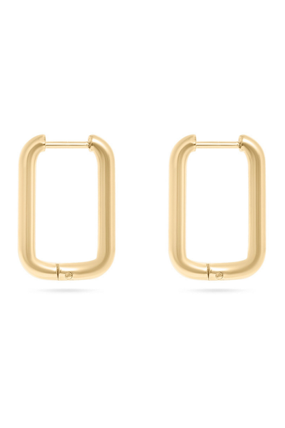Rectangle Huggie Earrings