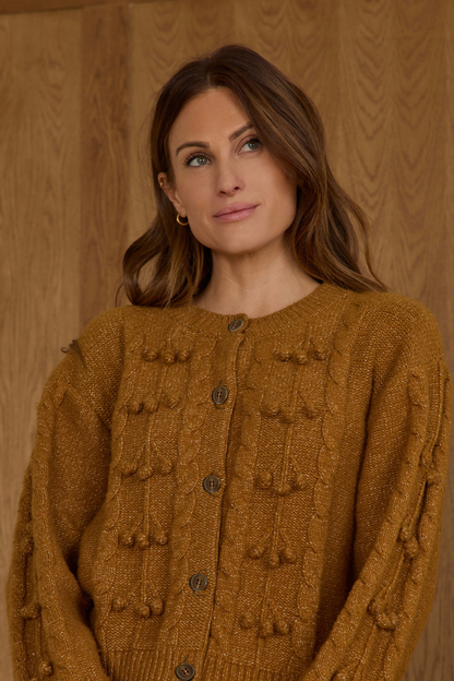 Bobble Cardigan | Golden
