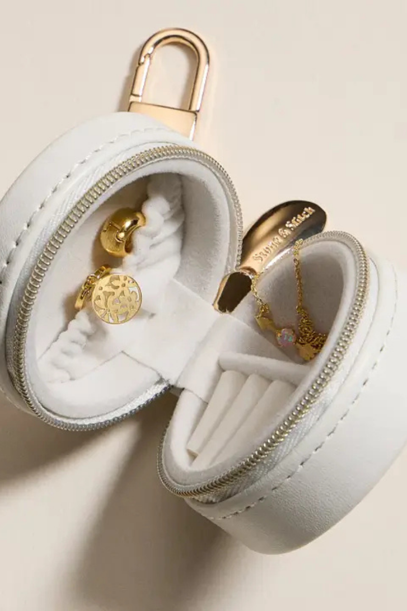 Round Travel Jewelry Case | Keyring