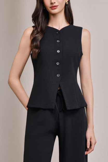 Aster Button Front Vest